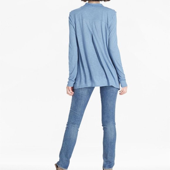 Lucky Brand Button Down Mixed Media Top NWT - Picture 3 of 10